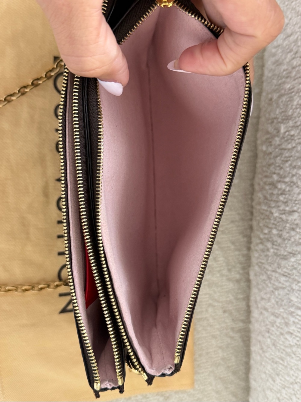 Louis Vuitton Pochette Double Zip Monogram Blooming Flowers Crossbody Bag - Picture 7 of 13